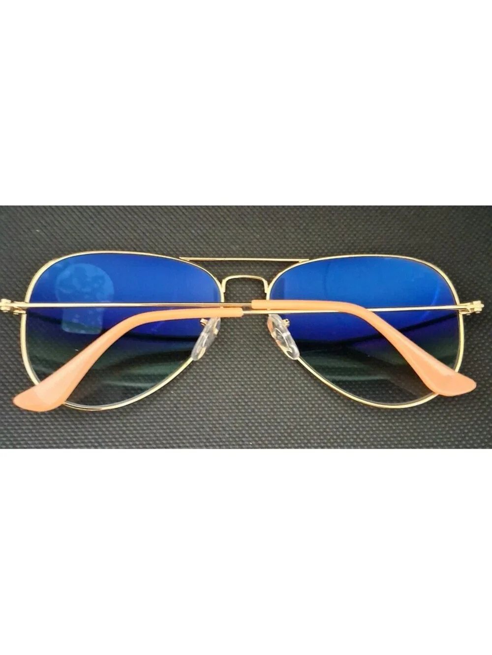 NEW Ray Ban RB3025 58mm Aviator Blue Gradient Lens Gold Frame Sunglasses